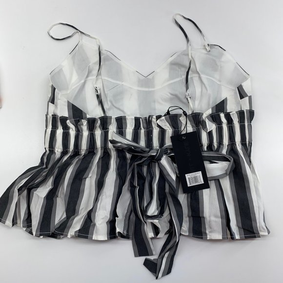 Women Kendall & Kylie Stripe Peplum Cami - Picture 2 of 8